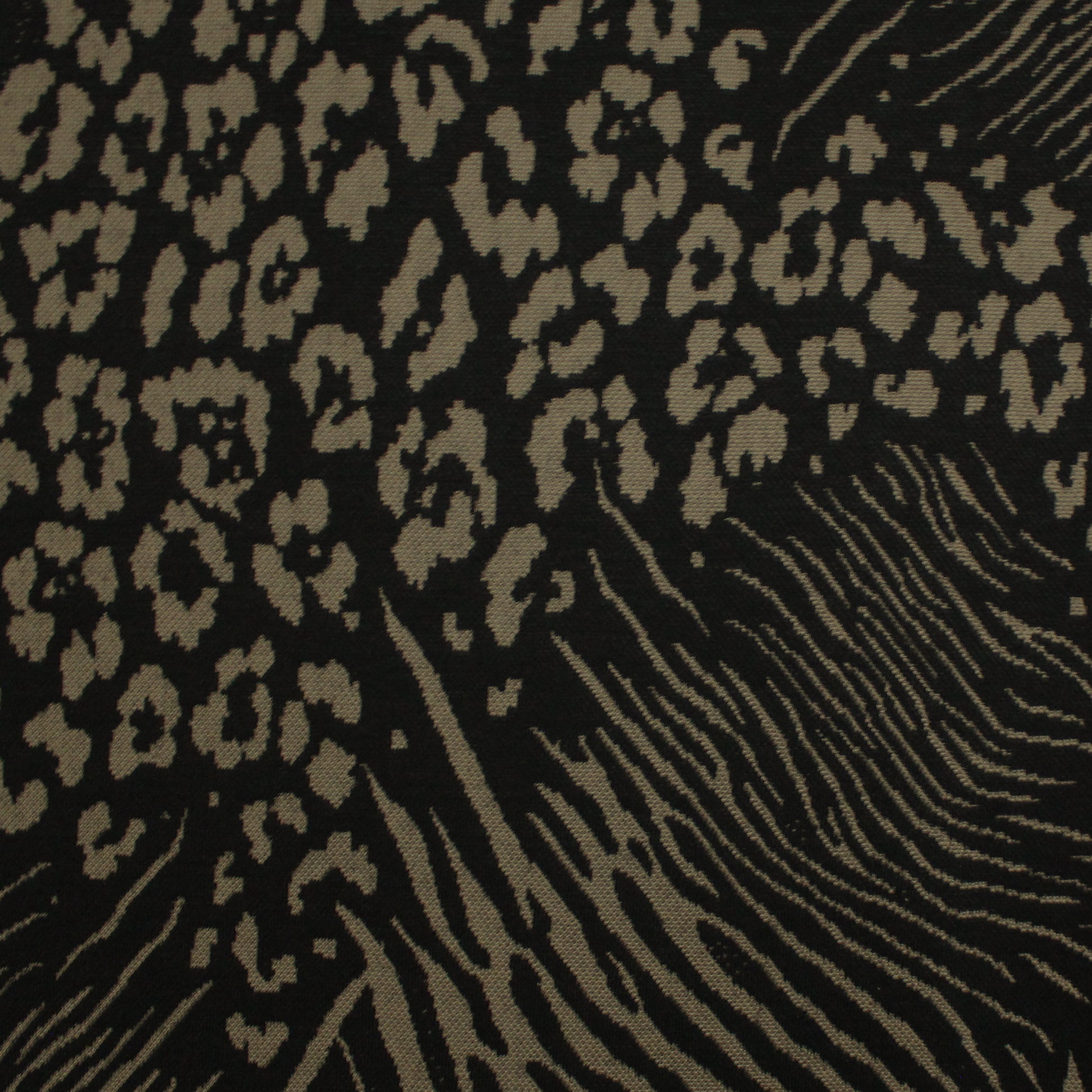 D&G animal print jacquard viscose knit - black and tan