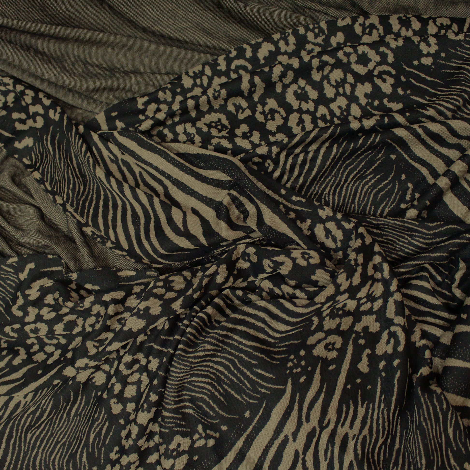 D&G animal print jacquard viscose knit - black and tan