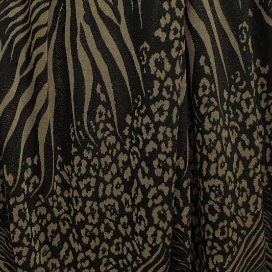 D&G animal print jacquard viscose knit - black and tan