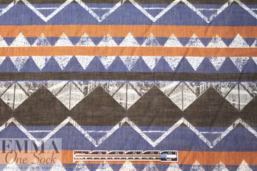 Italian cotton 2-ply woven - wood block stripe