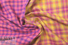 NY designer cotton 2-ply yarn-dyed plaid - citrus/pink