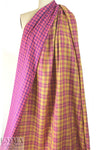 NY designer cotton 2-ply yarn-dyed plaid - citrus/pink