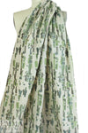 NY designer green tones 2-ply clipped matelasse'