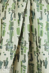 NY designer green tones 2-ply clipped matelasse'