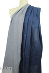 Japanese cotton 2-ply y-d reversible herringbone - blue .875 yds