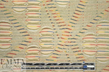 NY designer 'criss cross' metallic yarn dye 2-ply knit