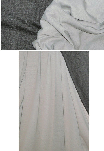 Kate B.  light gray/black 2-ply jersey knit 1.5 yd