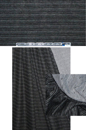 CA designer 2-ply striped rayon blend sweater knit 1.625 yd
