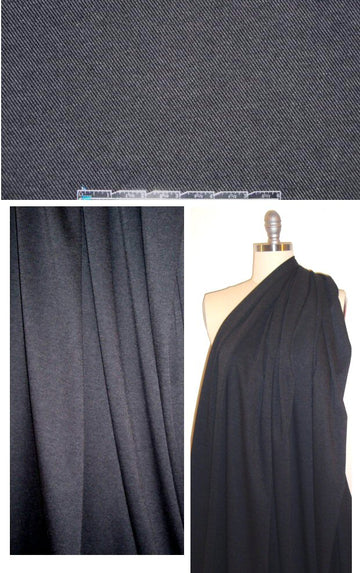 twill weave jacquard doubleknit - denim tones 1.75 yd