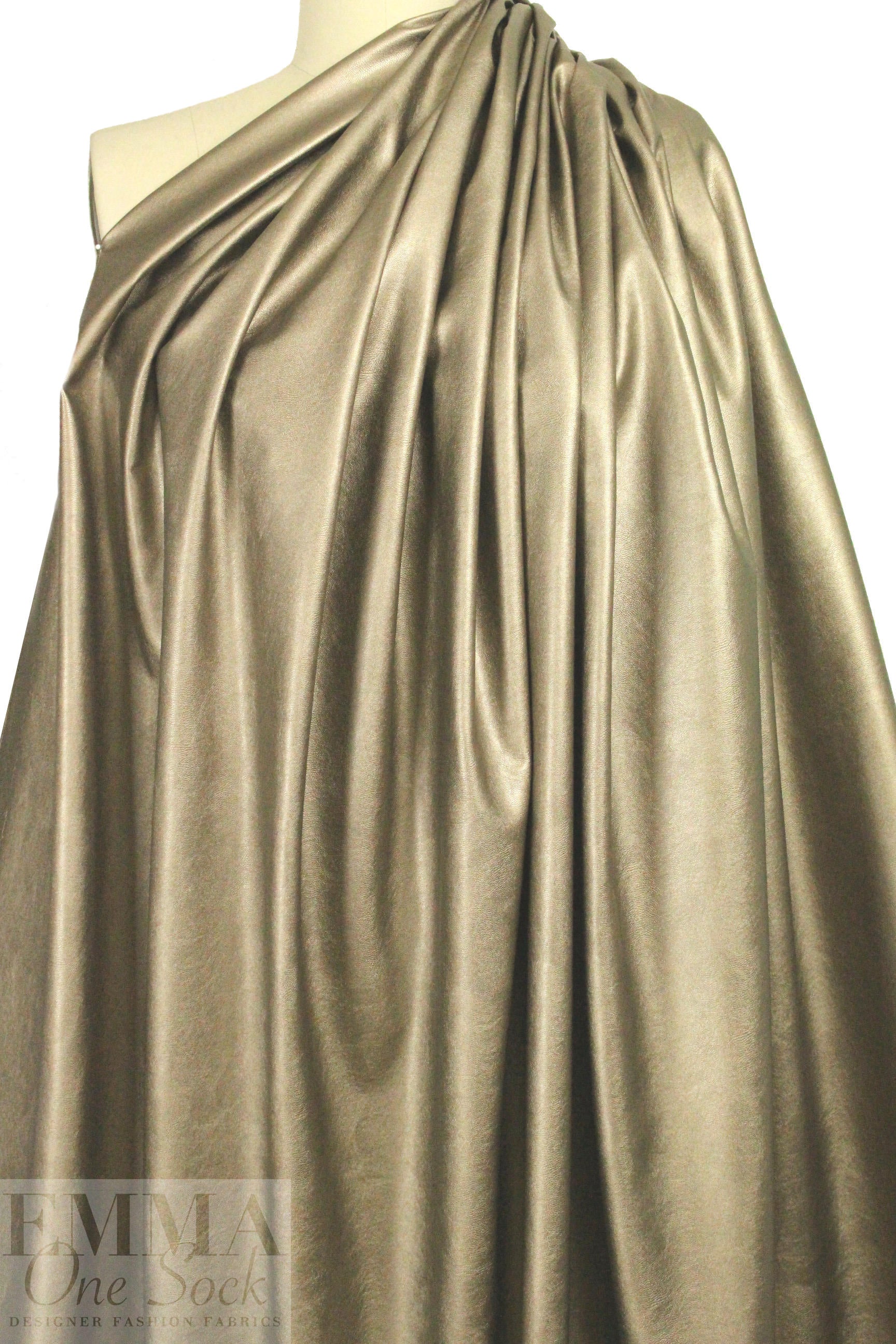 viscose-backed supple faux leather - blonde 1 yard