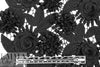 CA designer fancy 3-D floral guipure lace - jet black .5 yds