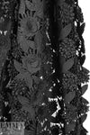 CA designer fancy 3-D floral guipure lace - jet black