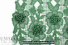 NY designer fancy 3-D floral guipure lace - ivy