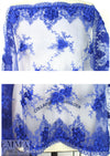NY designer soutache embroidered mesh - sapphire
