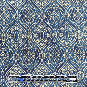 'blue medallion' lightweight jersey knit 1.8 yds
