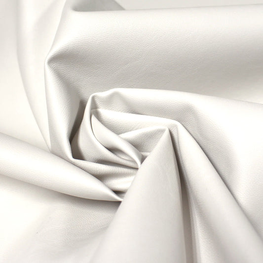 brushed-back supple faux leather - ivory