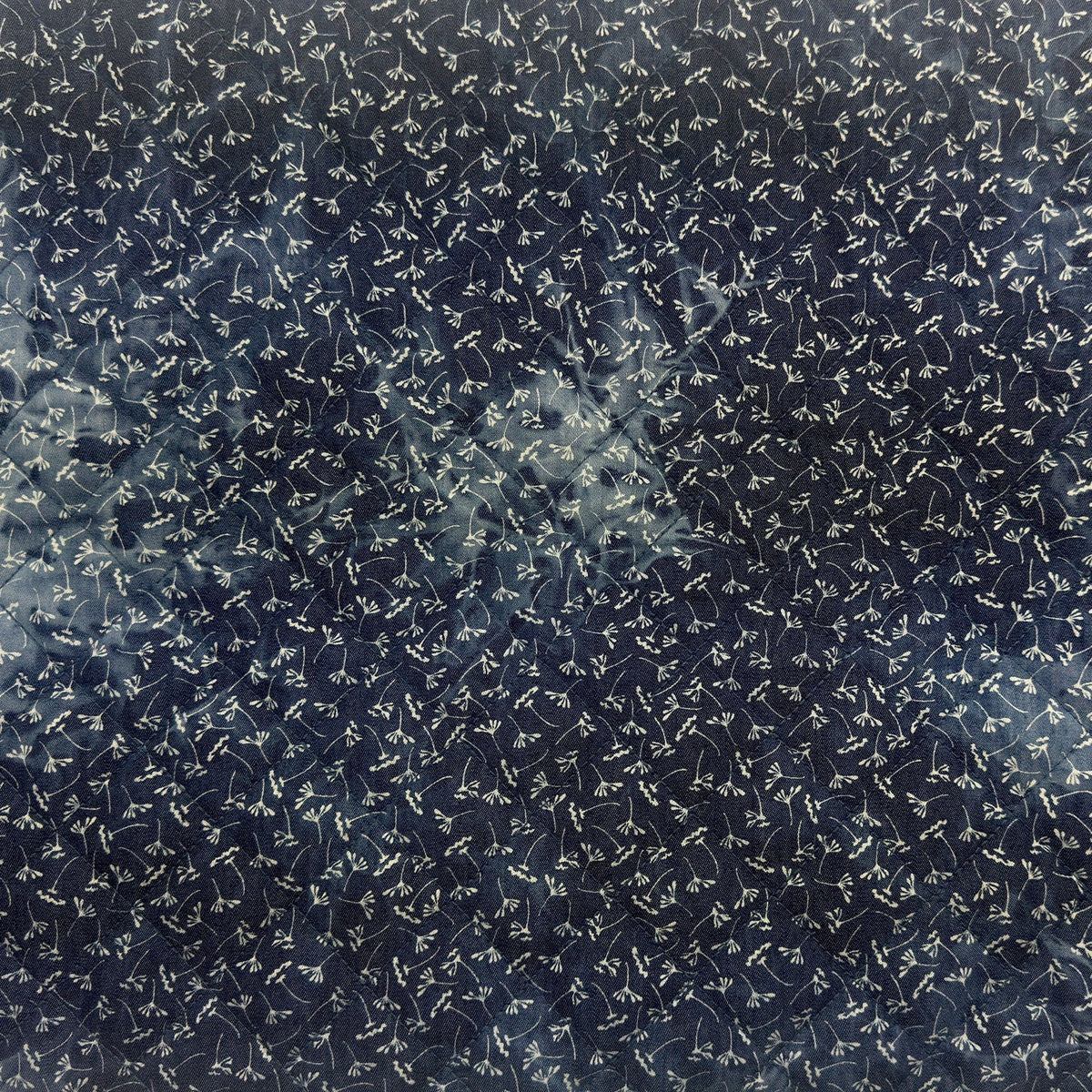 denim quilted coating, pre-quilted and lined 