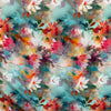 'plein air' silk/cotton blouseweight overprinted jacquard, Oeko-Tex cert. - cherry
