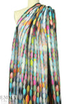 NY designer feather fantasy graphic 4-ply silk