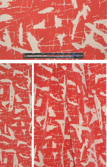 0scar tangerine/buttermilk print  4-ply silk 1.875 yds