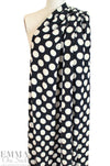 D0lce & Gab. black/pearl 4-ply viscose crepe .625 yds