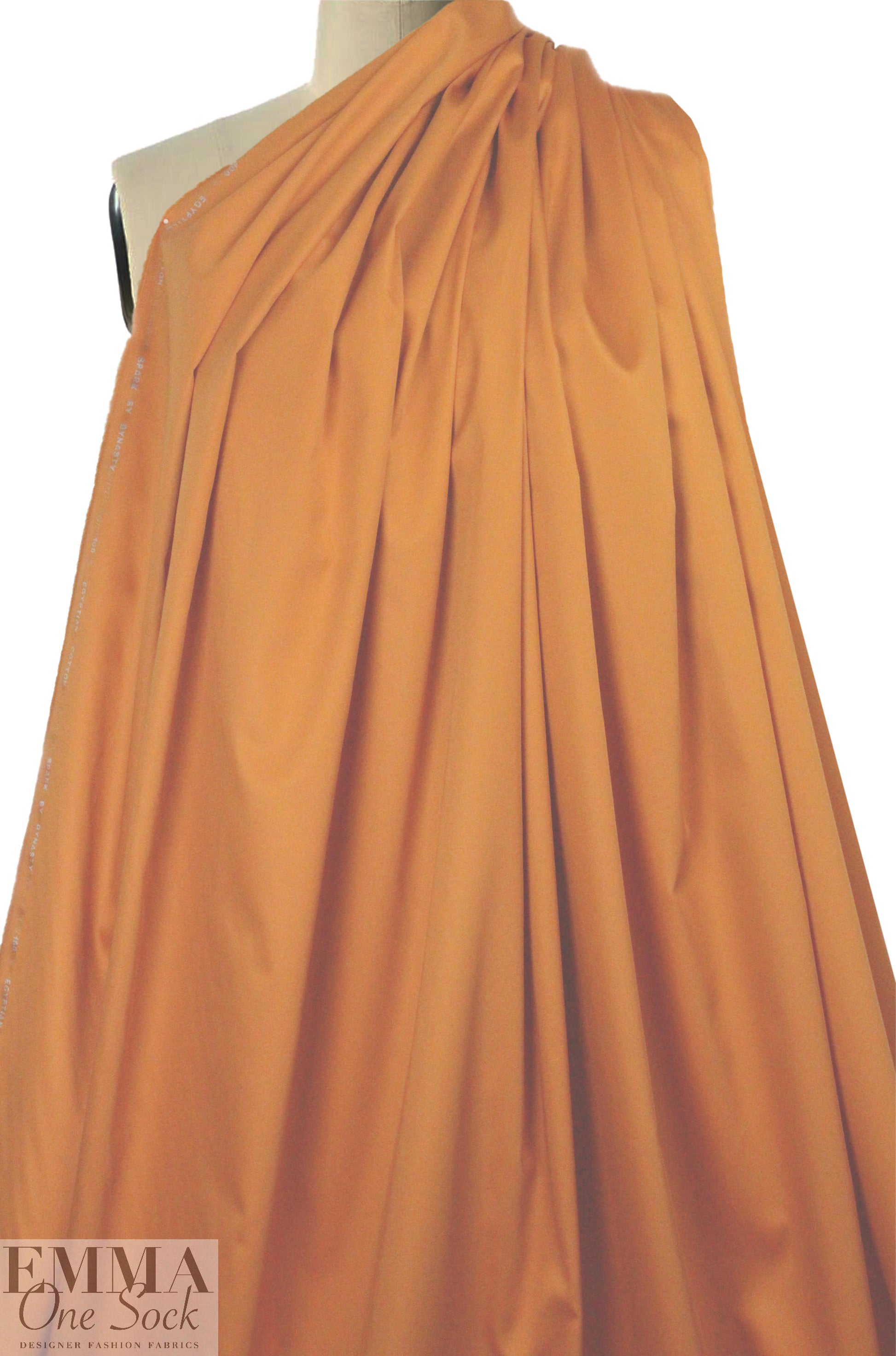 Giza 100% egyptian cotton shirting - tangerine 2 yds