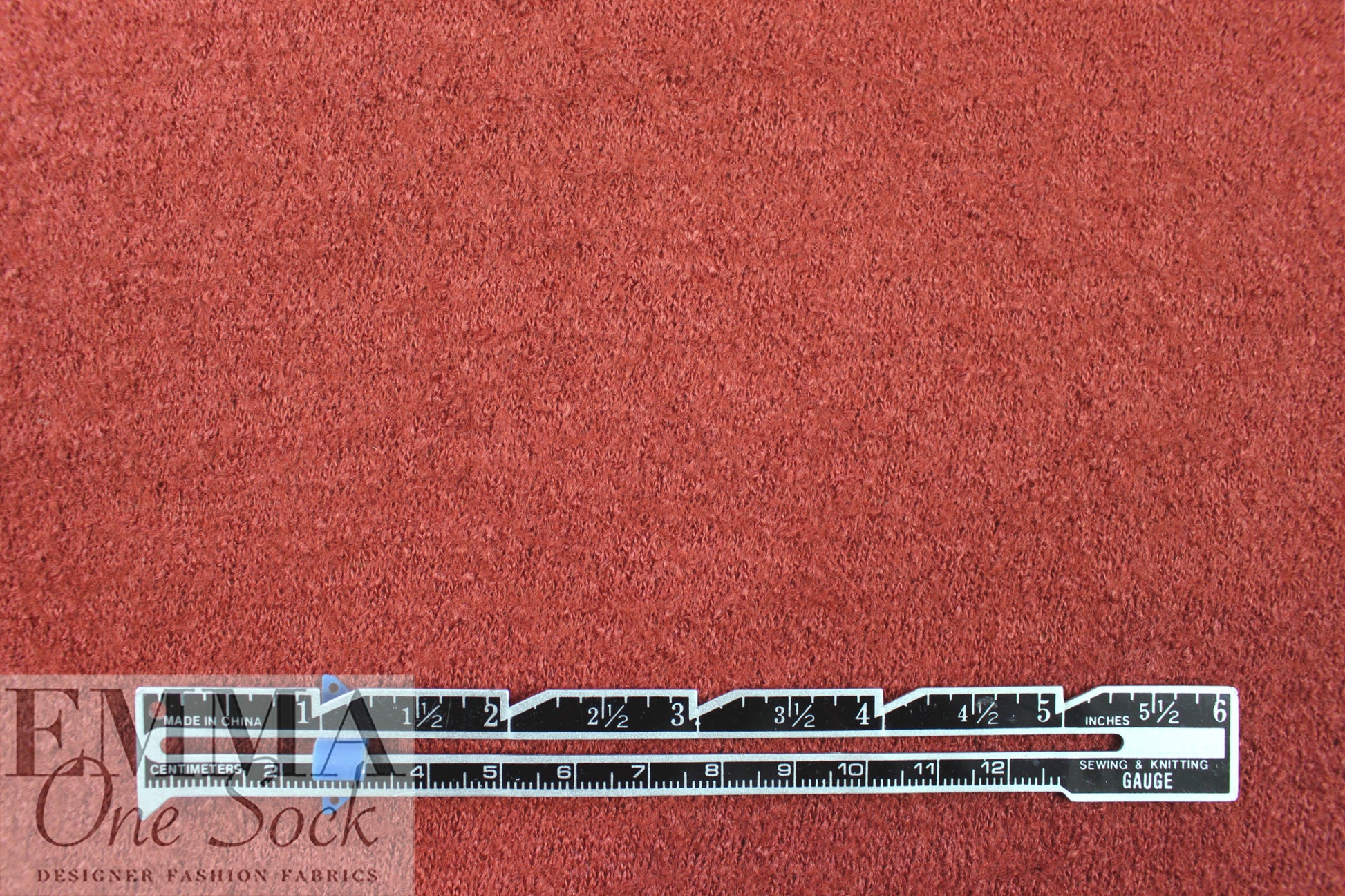 viscose/wool boucle' knit suiting - chili 1.75 yd