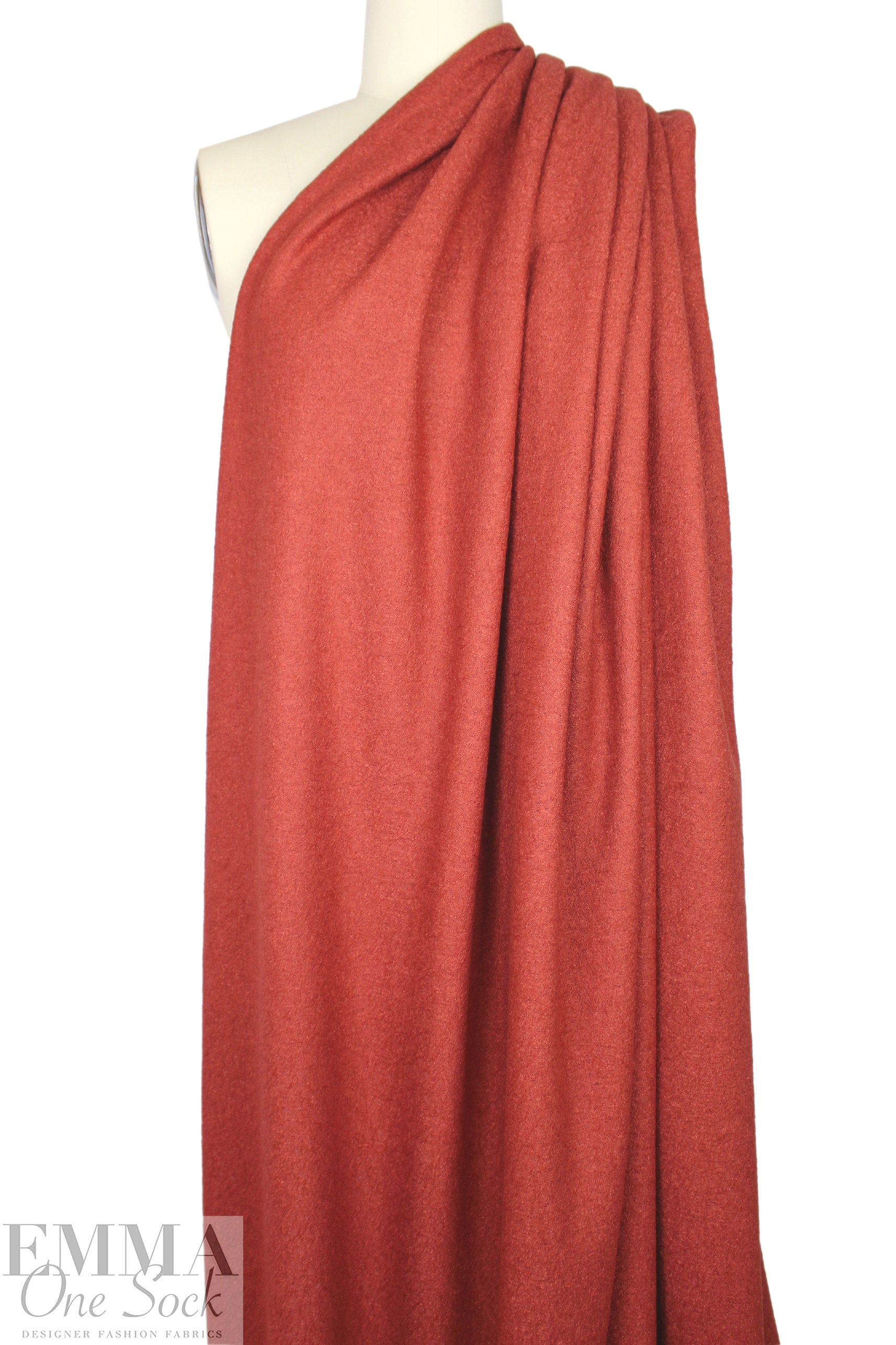 viscose/wool boucle knit suiting - chili 1.25 yd