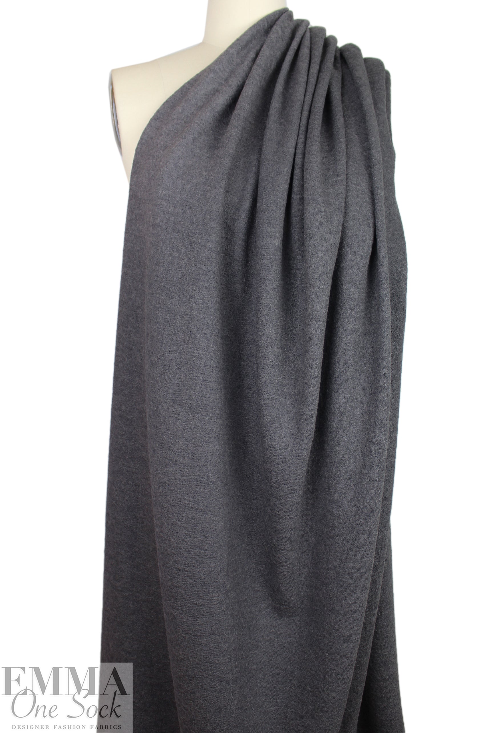 viscose/wool boucle' knit suiting - charcoal .5 yds