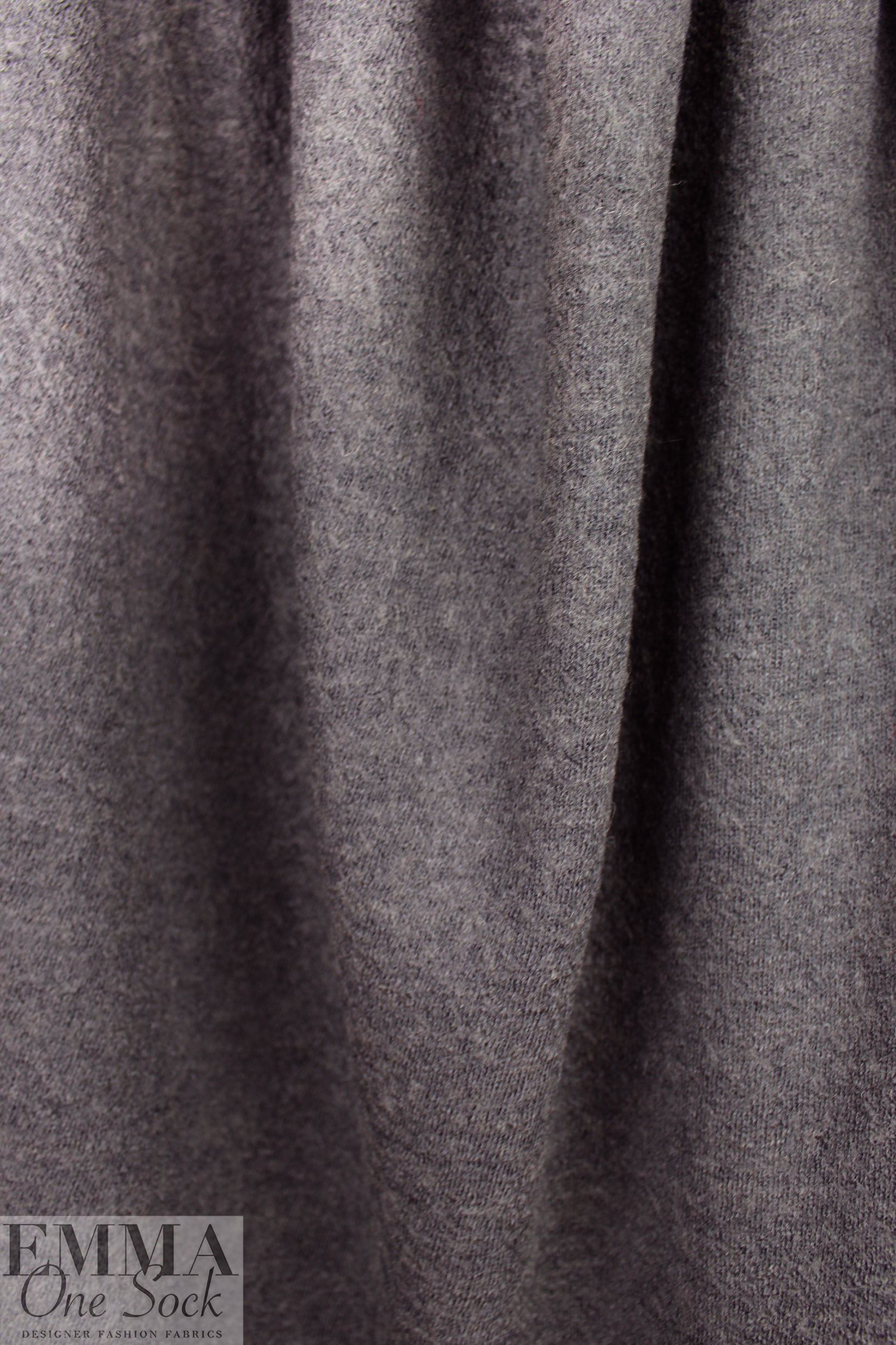 viscose/wool boucle knit suiting - charcoal 1 yard