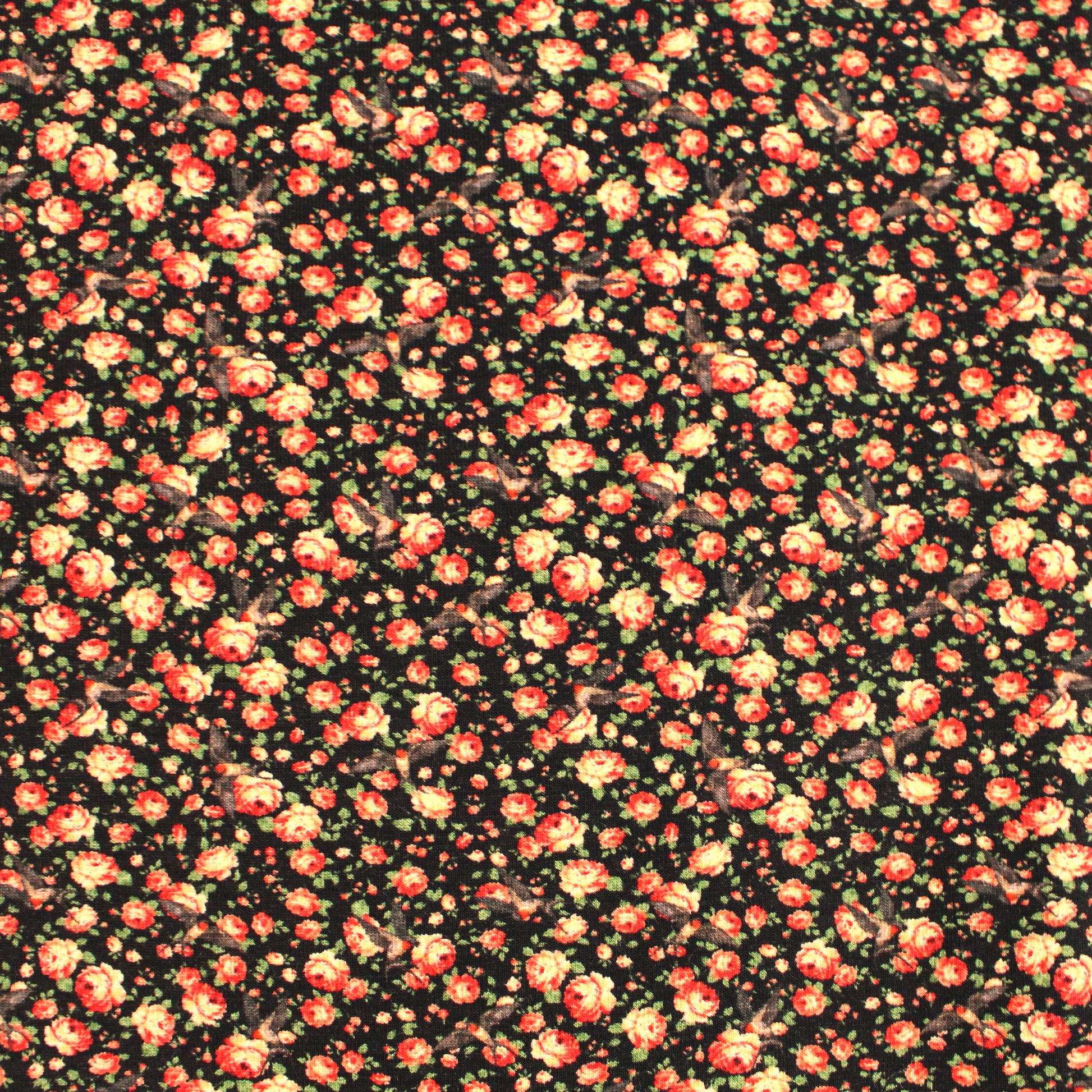 Dutch digital cotton knit 'cottage rose' Oeko-Tex cert.