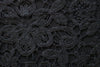 reembroidered double scallop floral lace - black 2 yd