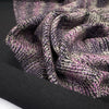 Italian 'violet reeds' wool crepe border print