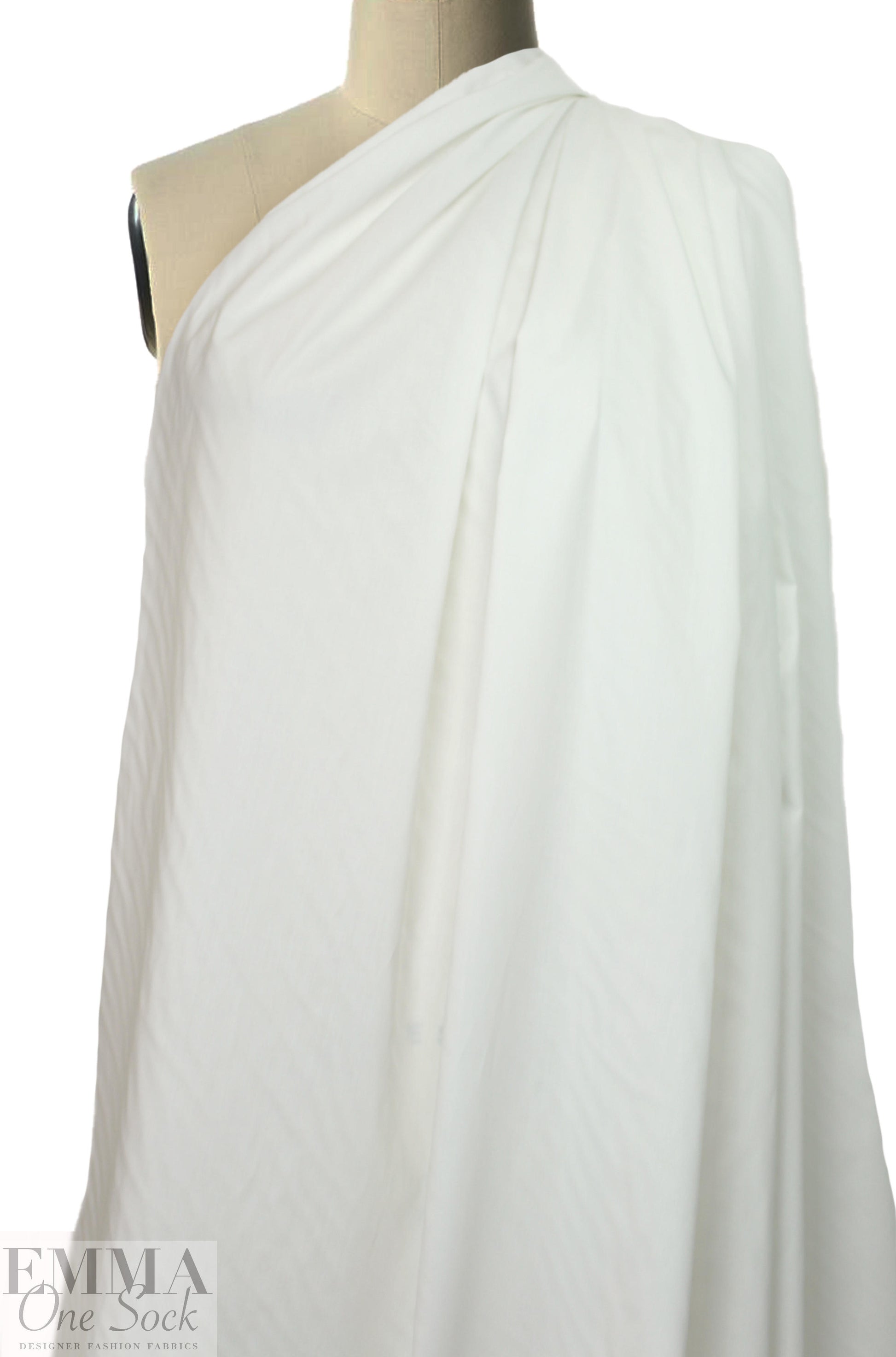 Cairo matte finish Egyptian cotton shirting - natural white 1 yard