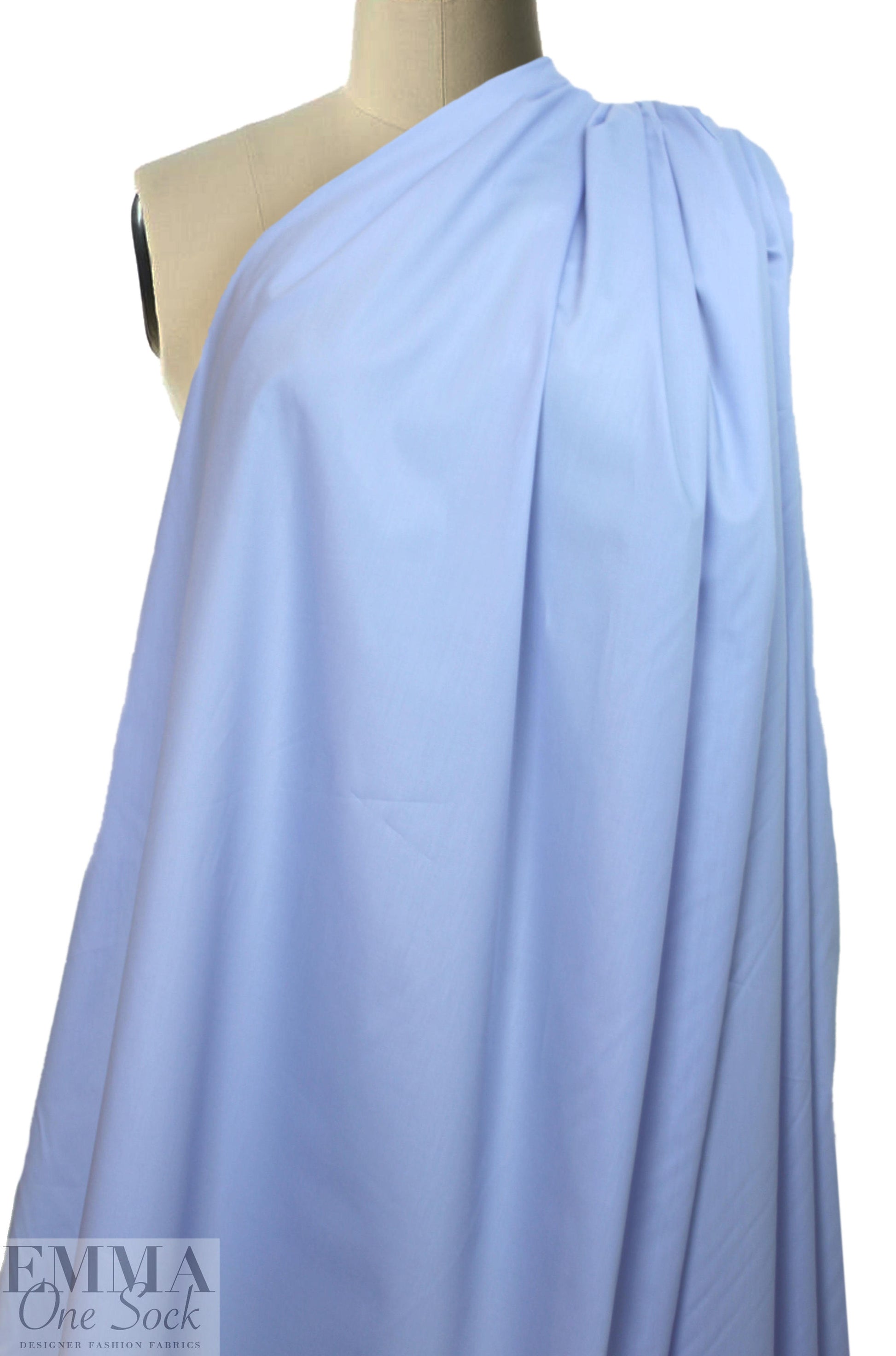 Cairo matte finish egyptian cotton shirting - french blue 1.375 yd