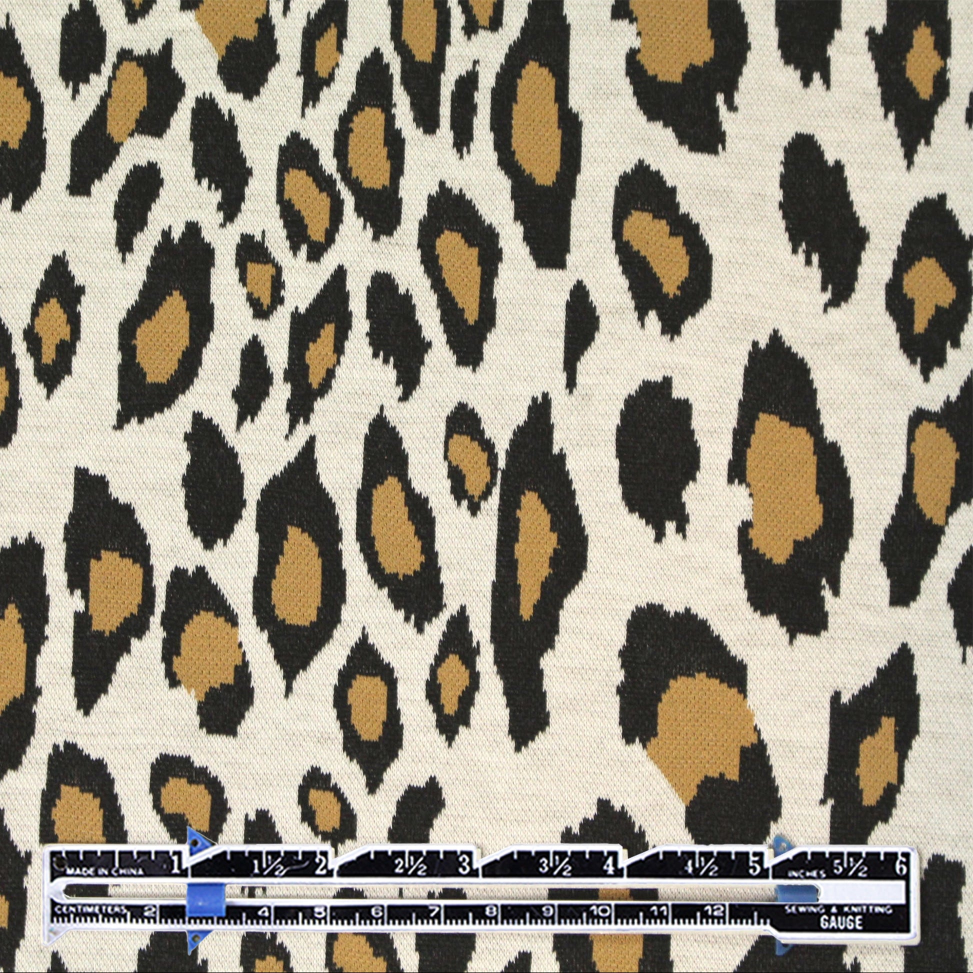 stylized jungle dot jacquard ponte doubleknit