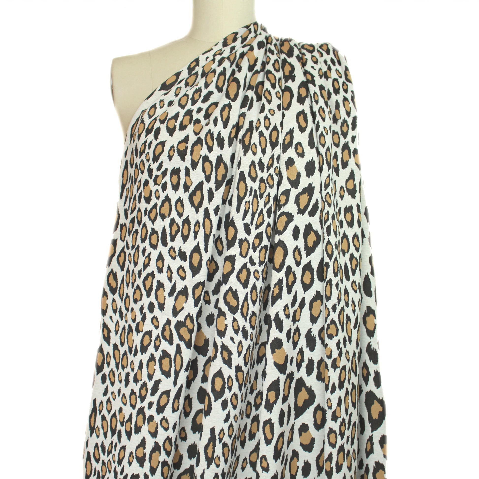 stylized jungle dot jacquard ponte doubleknit