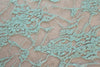 Monique Lhui11er double scallop chantilly lace - aqua 1.375 yd