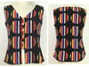 Whit NY stripey circles on black silk CDC
