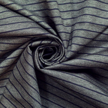 4-way stretch ponte - charcoal heather / navy