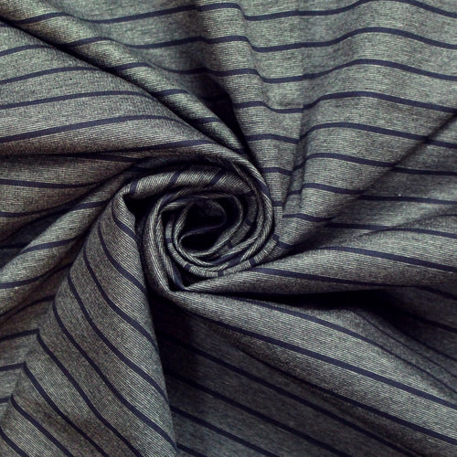 4-way stretch ponte - charcoal heather / navy