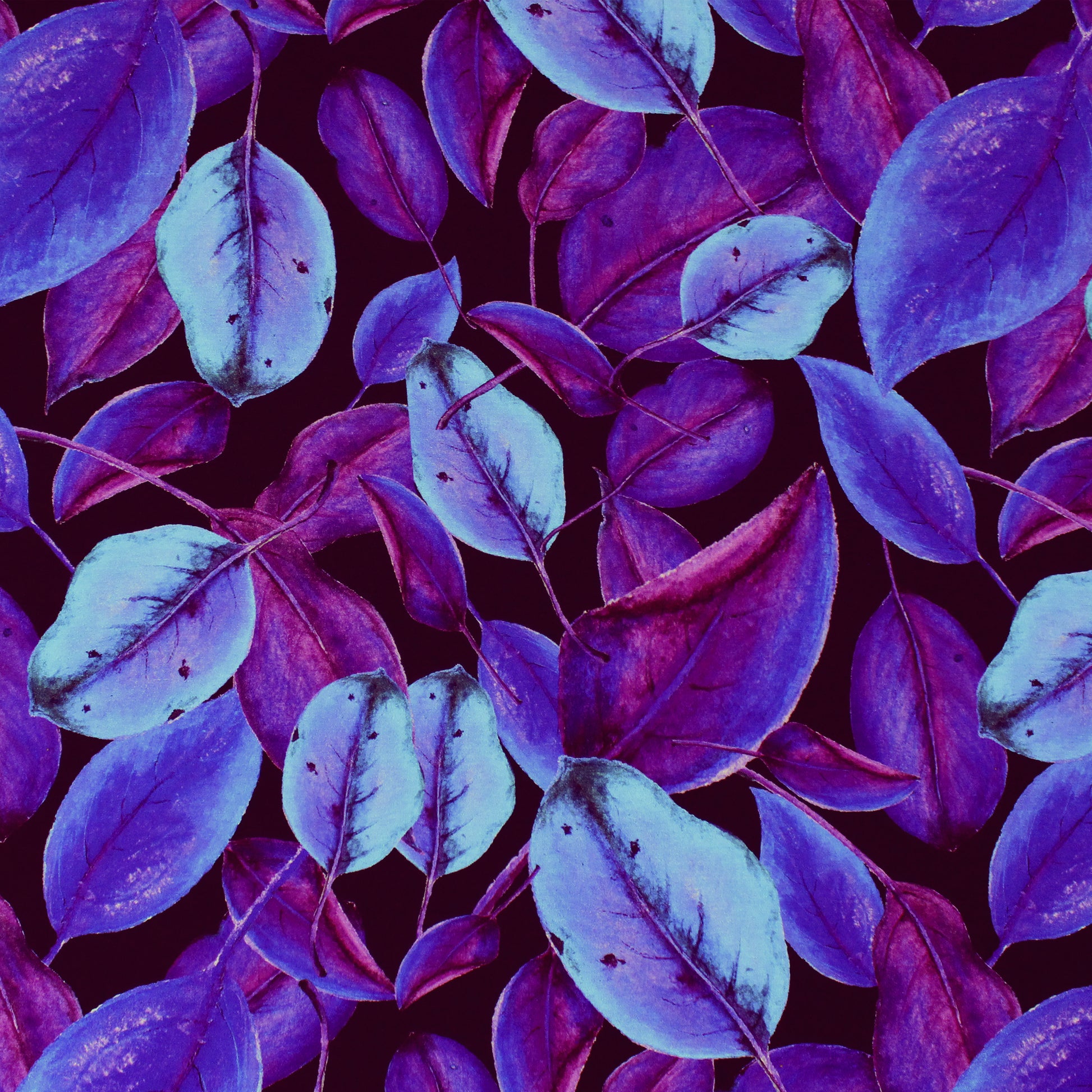 Dutch digital 'mood forest' viscose knit, Oeko-Tex cert.