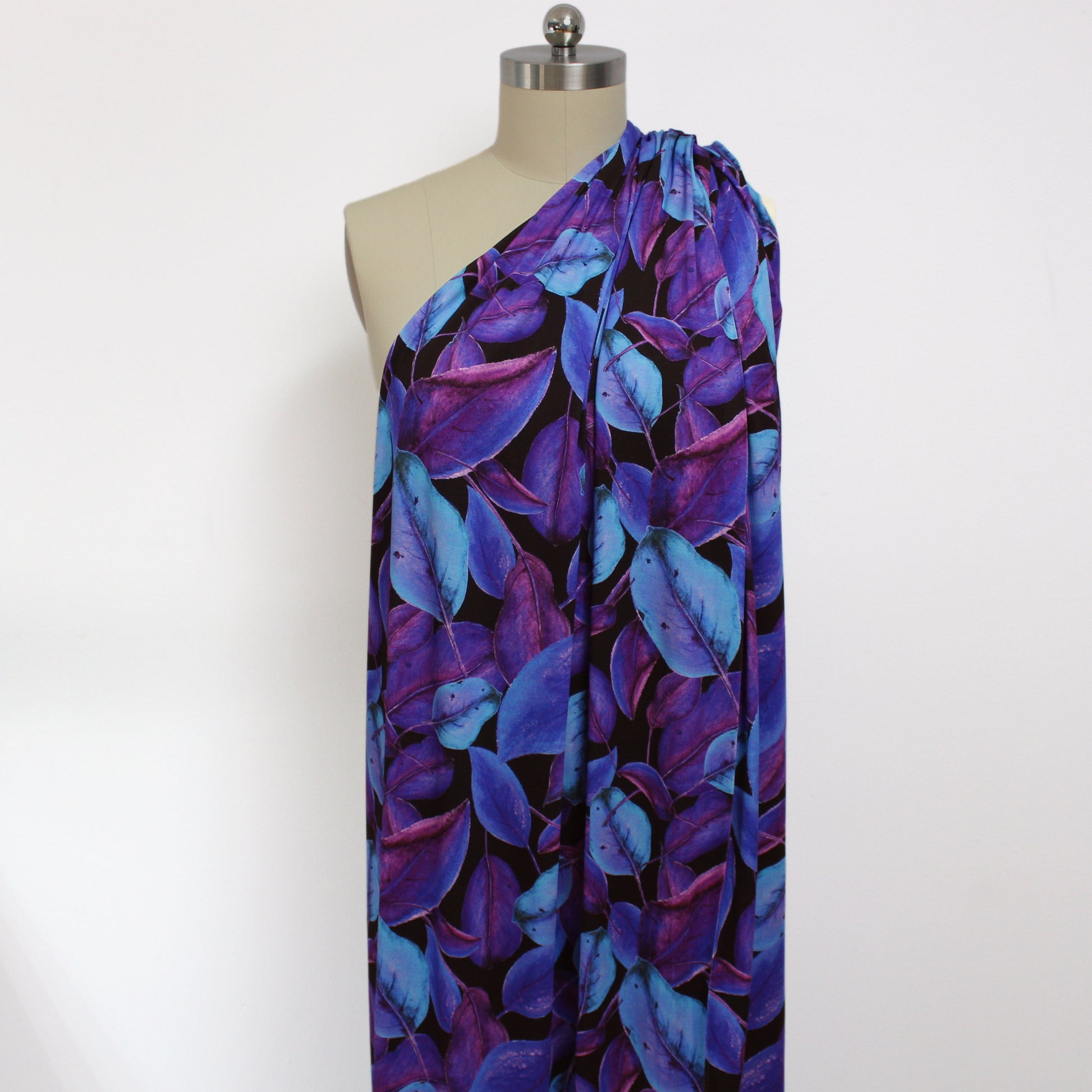 Dutch digital 'mood forest' viscose knit, Oeko-Tex cert.