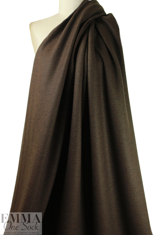 Italian thick, substantial wool doubleknit - brunette
