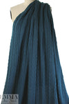 classic cable sweater knit - lagoon blue 1 yard