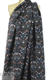 NY designer terracotta/slate viscose crepe backed woven