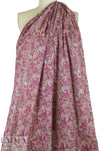 'flower child' cotton/rayon voile woven - red plum 1 yard