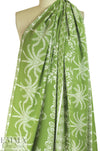 deco palm stripes Oeko-tex cert. rayon woven - avocado