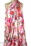 Italian 'pink garden dream' viscose/spandex knit 2 yd