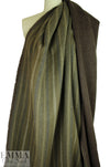 Italian olive stripe/bark doublecloth coating 1 yard